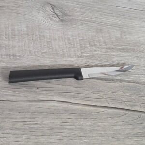 Rada Cutlery Paring Knife Black Resin Handle Stainless Steel USA Made 6.75 in